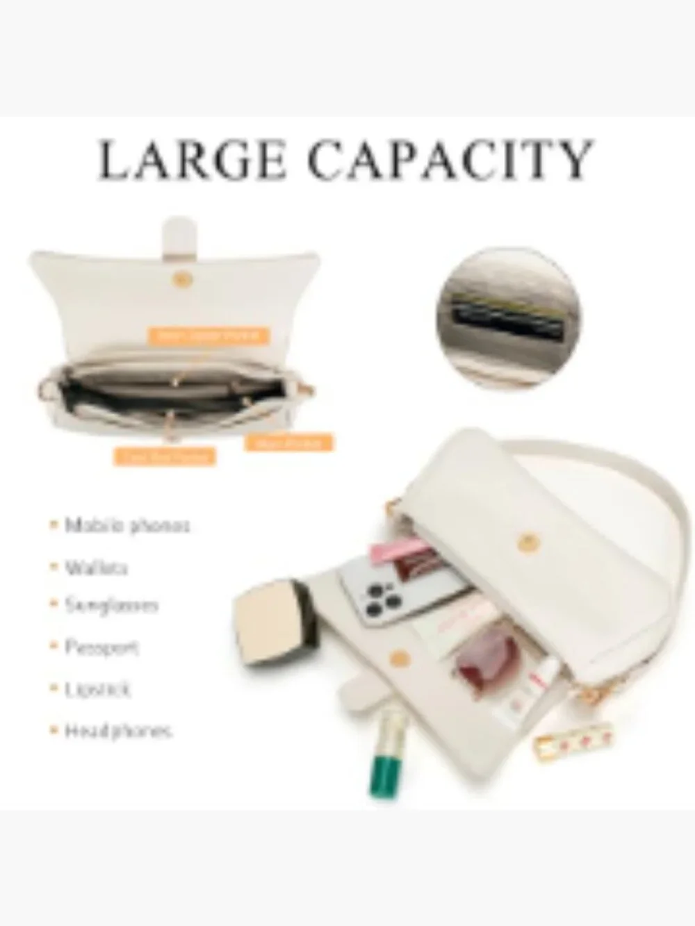 Small Hobo Handbag for Women Retro Underarm Crossbody Clutch Vegan Leather